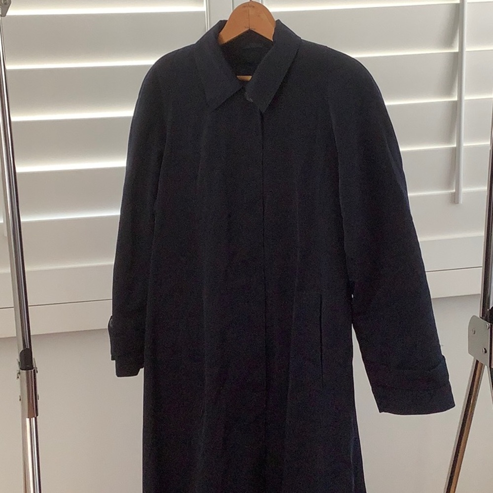 FS limited petite medium navy blue trench coat